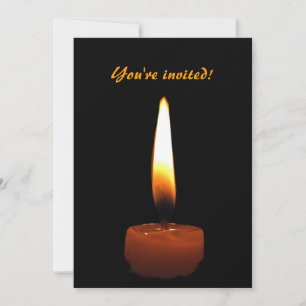 Candle Wedding Anniversary Invitation