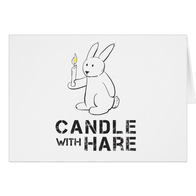 Candle With Hare - Product (Front Horizontal)