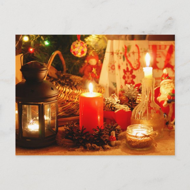 Candlelight at Christmas Holiday Postcard (Front)