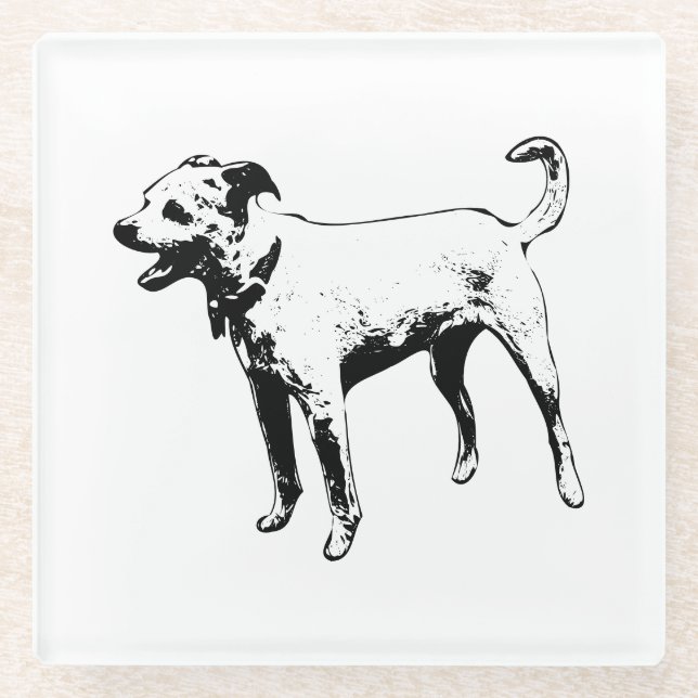 Candlelight Bark Glass Coaster (Front)