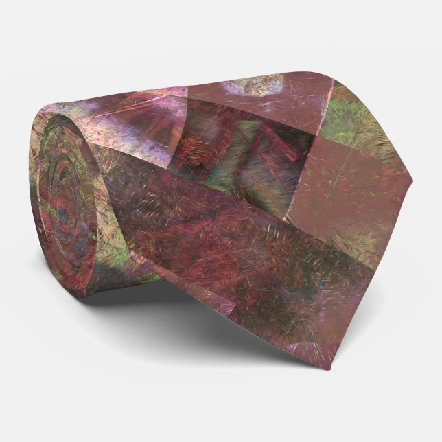 Candlelight Blocks – Abstract Metallic Tie (Rolled)