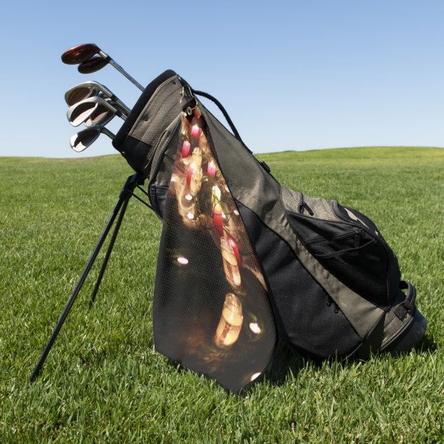 Candlelight Glow Golf Towel – Customisable (Green)