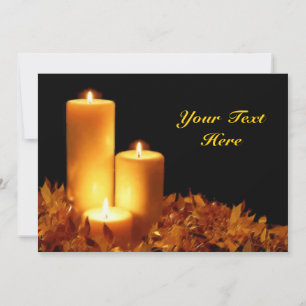 Candlelight in Soft Pastels Customisable Invitation