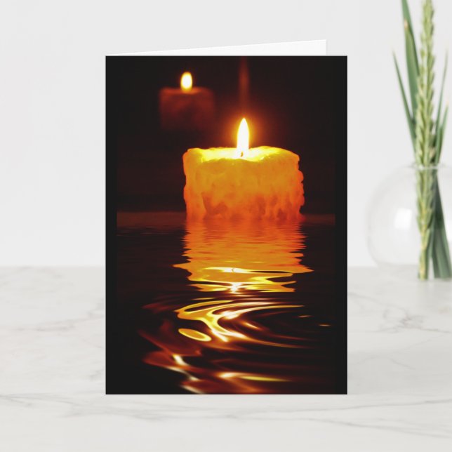 Candlelight Reflections Holiday Card (Front)