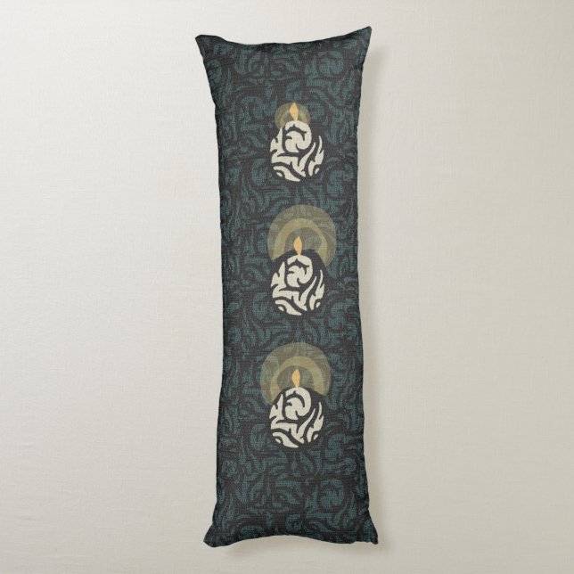 candlelight scroll tapestry body pillow (Back (Vertical))