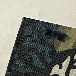 candlelight scroll yoga towel