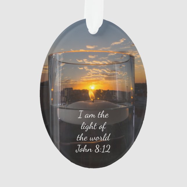 Candlelight Sunset Ornament (Back)