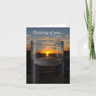 Candlelight Sunset Thinking Of You Card