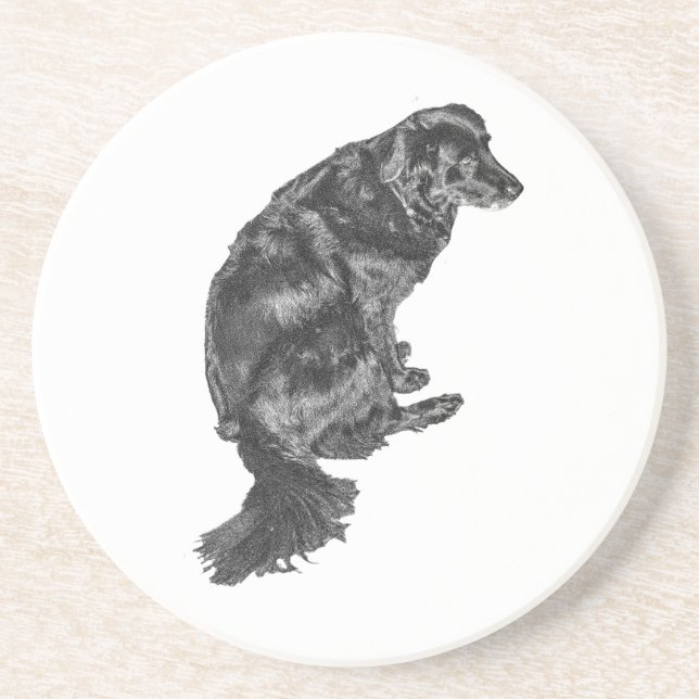 Candlelight Table Hush — Retriever Coaster (Front)