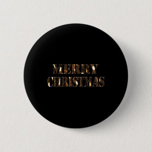 Candlelight Tygraphy Merry Christmas T Shirt  6 Cm Round Badge