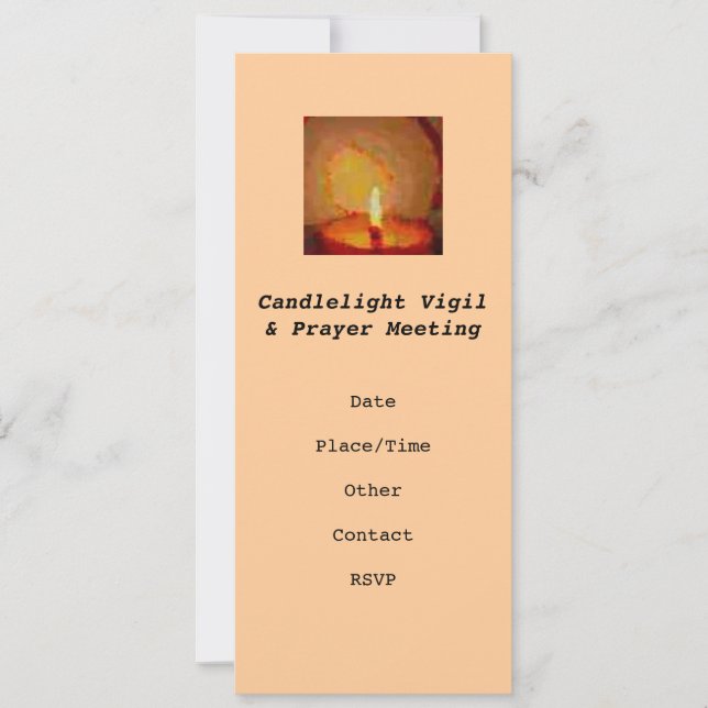 Candlelight Vigil Announcement (Front)