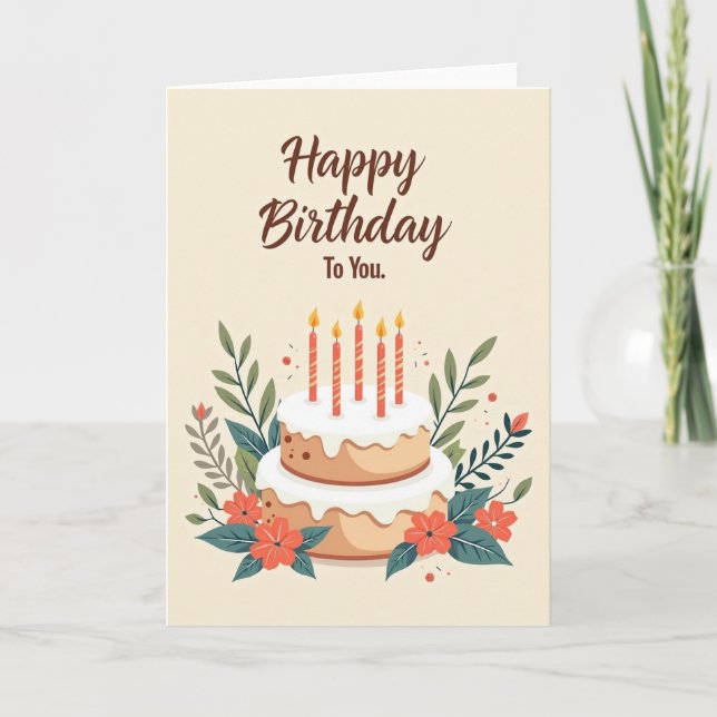 Candlelit Birthday Art Card (Front)
