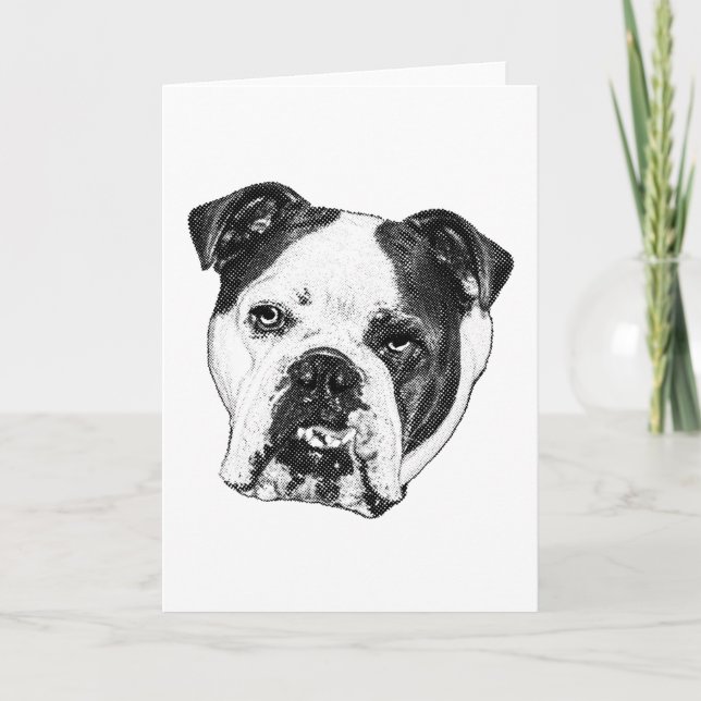 Candlelit Bulldog Wish Card (Front)