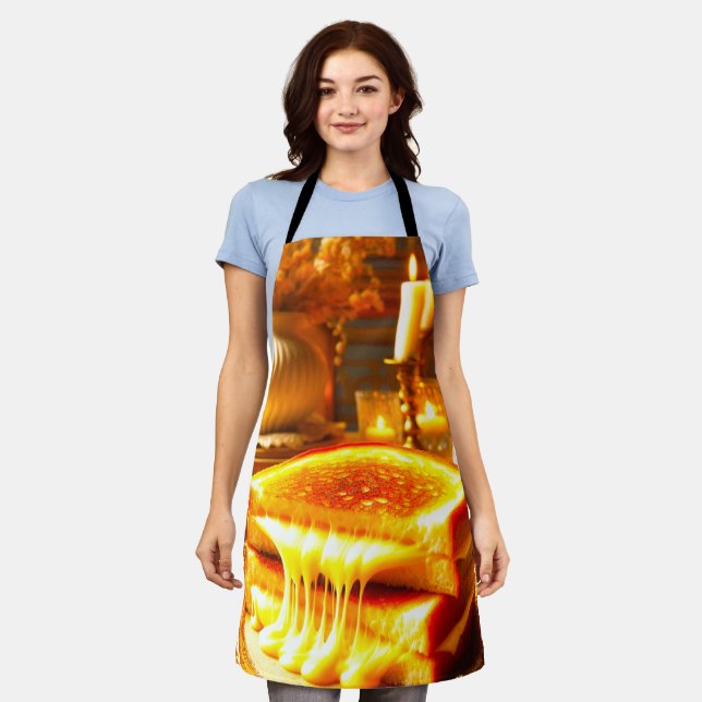 Candlelit Comfort Meal: Grilled Cheese Sandwich  Apron (Worn)