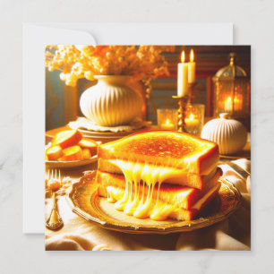 Candlelit Comfort Meal: Grilled Cheese Sandwich Invitation