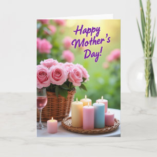 Candlelit Mothers Day Scene Card