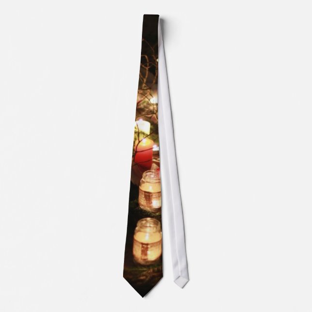 Candlelit Path Art Tie – Customisable (Front)