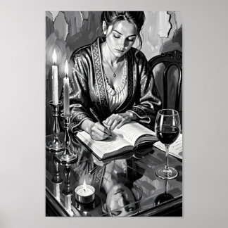 Candlelit Reflections in Silence Poster