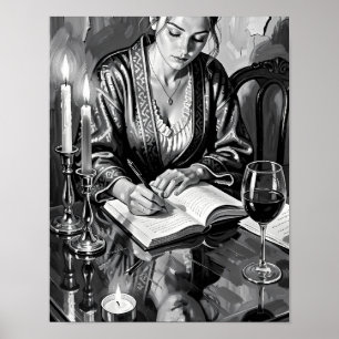 Candlelit Reflections in Silence Poster