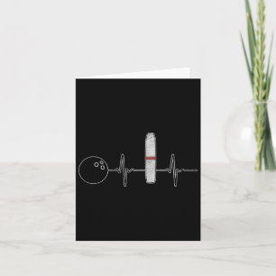 Candlepin Bowling Funny Heartbeat Bowler  Card