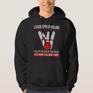 Candlepin Bowling Size of Balls Funny New England  Hoodie