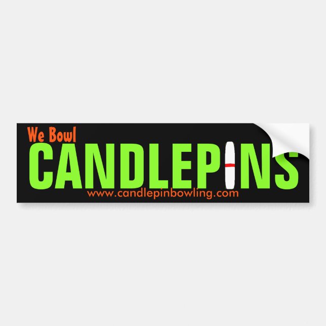 Candlepin Bumper Sticker (Front)