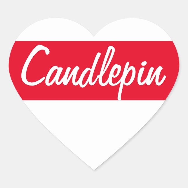Candlepin Heart Sticker (Front)