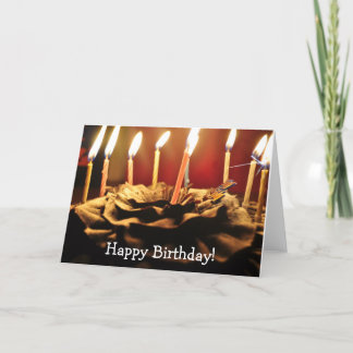Candles and Chocolate Cake: Happy Birthday Card