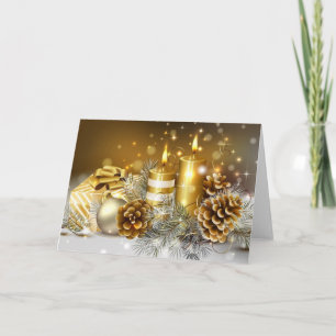 Candles and Cones Holiday Card