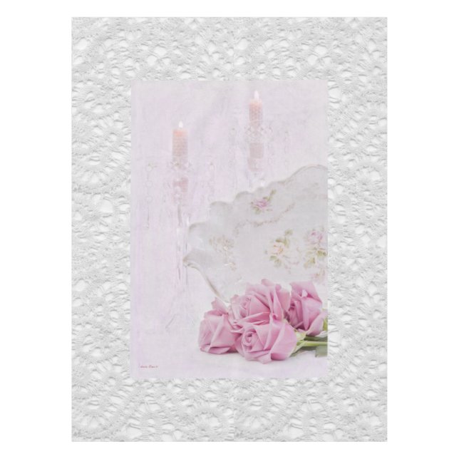 Candles and Roses Tablecloth (Front)
