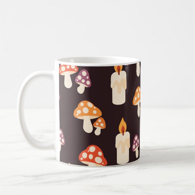 Candles and Toadstools Coffee Mug (Left)