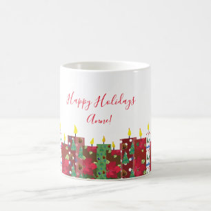 Candles Art< Happy Holidays Time Coffee Mug