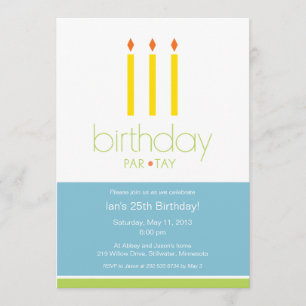 Candles Birthday Party Invitation