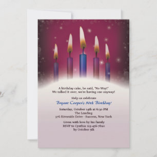 Candles Birthday Party Invitation