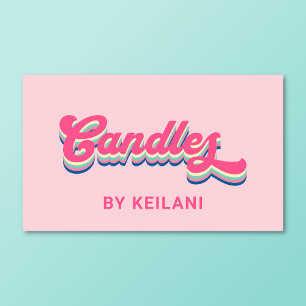 Candles Candle Maker Groovy Retro Colourful Business Card