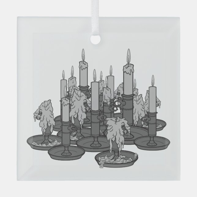 Candles Glass Tree Decoration (Front)