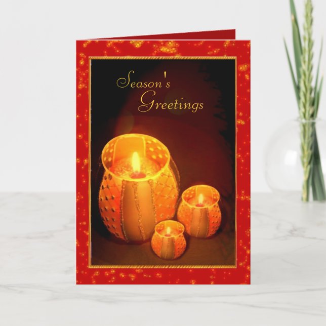 Candles Lights Holiday Card (Front)