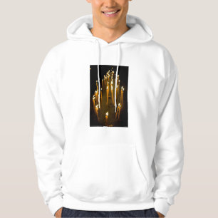 Candles lit in a church, Armenia Hoodie