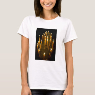 Candles lit in a church, Armenia T-Shirt