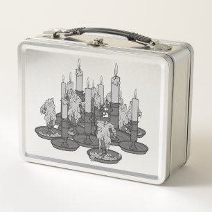 Candles Metal Lunch Box