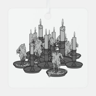 Candles Metal Tree Decoration