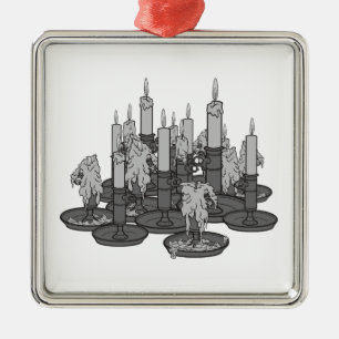 Candles Metal Tree Decoration