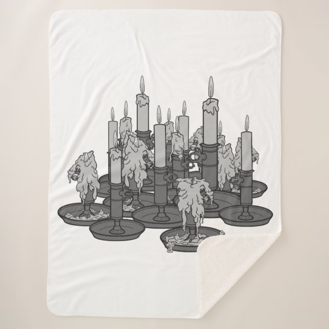 Candles Sherpa Blanket (Front)