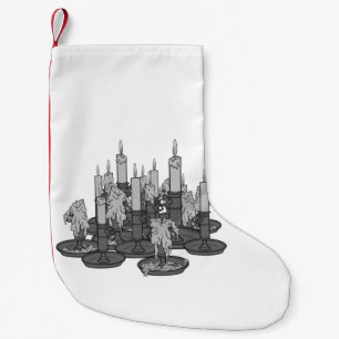 Candles Small Christmas Stocking