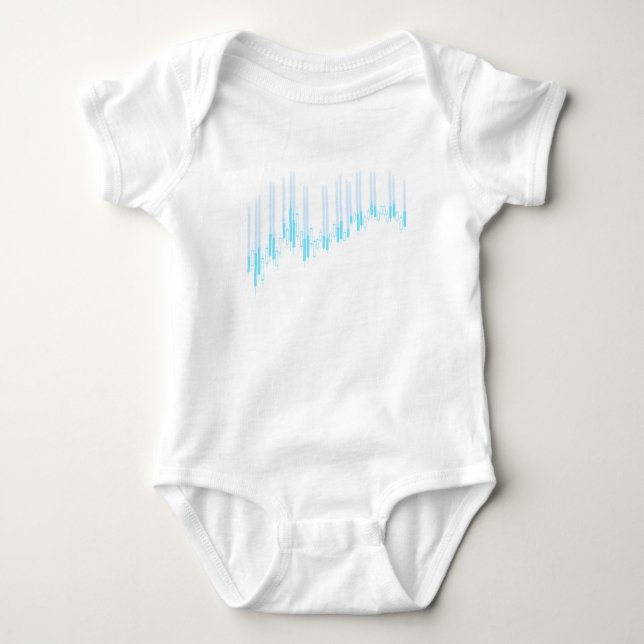 Candlestick chart baby bodysuit (Front)