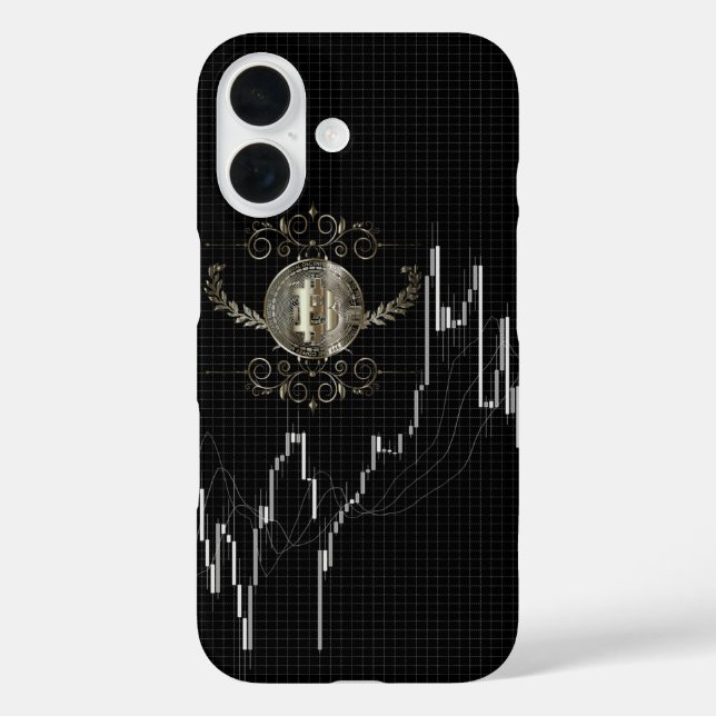 Candlestick Chart & Bitcoin Gold Coin Case-Mate iPhone Case (Back)