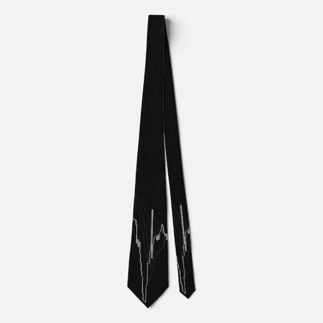 Candlestick Chart Black and White Forex Market  Tie (Front)