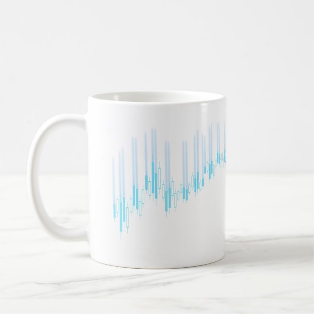 Candlestick chart coffee mug (Left)