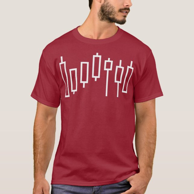 Candlestick Chart Day Trader Forex Stock Trading T-Shirt (Front)