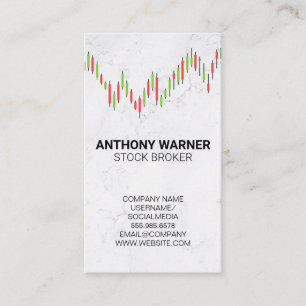 Candlestick Chart   Marble Business Card